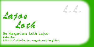 lajos loth business card